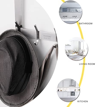 YUMORE Heavy Duty Over The Door Hooks for Efficient Storage