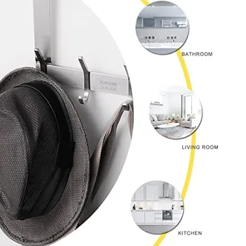 YUMORE Heavy Duty Over The Door Hooks for Efficient Storage