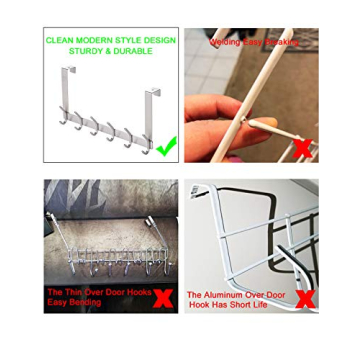 YUMORE Heavy Duty Over The Door Hooks for Efficient Storage