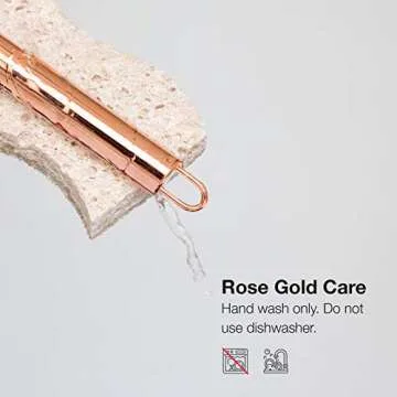 Cook With Color Manual Can Opener - Stainless Steel Can Opener with Soft Grip Handles (Rose Gold and Pink)