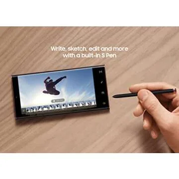 SAMSUNG Galaxy S22 Ultra Cell Phone, Factory Unlocked Android Smartphone, 128GB, 8K Camera & Video, Brightest Display Screen, S Pen, Long Battery Life, Fast 4nm Processor, US Version, 2022, Green