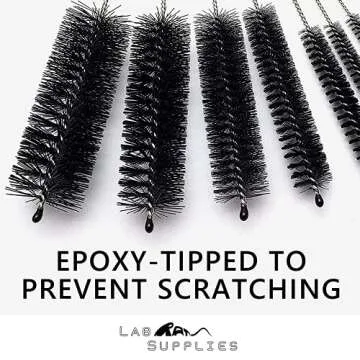 Versatile 8 Inch Nylon Tube Brush Set, 12 Pack