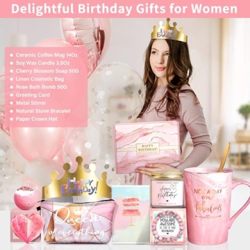 Funny Birthday Mug Gift Set for Women, Friends & More