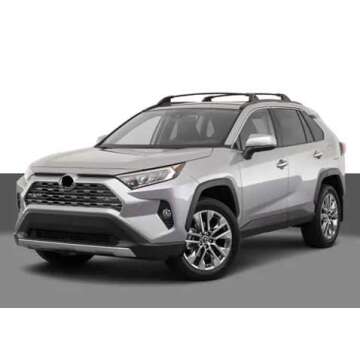 for Toyota RAV4 2019 2020 2021 2022 2023 Cross Bar Crossbar Roof Rail Rack Luggage (OES Black)