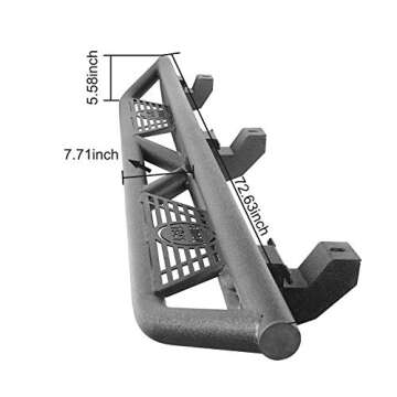 Hooke Road Wrangler JL Side Steps for 2018-2025 Jeep