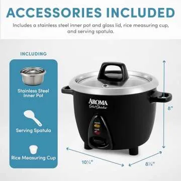 Aroma Housewares Stainless Rice Cooker - Easy & Versatile Cooking