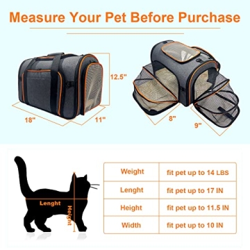 Expandable Pet Carrier for Cats and Dogs - TSA Approved