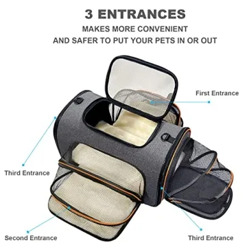 Expandable Pet Carrier for Cats and Dogs - TSA Approved