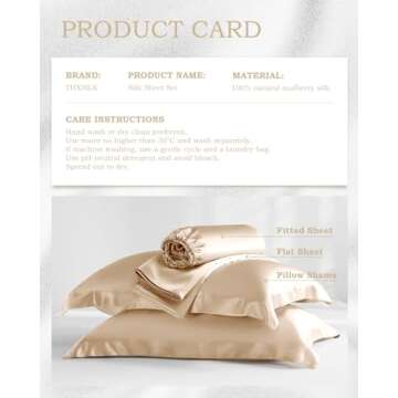 THXSILK Luxury Mulberry Silk Sheet Set - Full Size