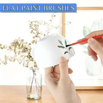 Prasacco 100 Paint Brushes Set for Kids' Art Supplies