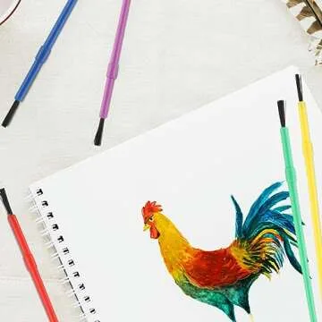 Prasacco 100 Paint Brushes Set for Kids' Art Supplies