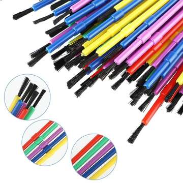 Prasacco 100 Paint Brushes Set for Kids' Art Supplies