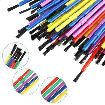 Prasacco 100 Paint Brushes Set for Kids' Art Supplies