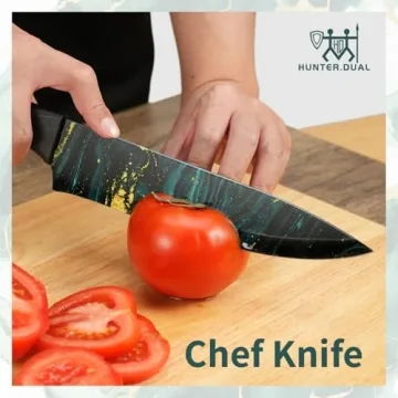 HUNTER.DUAL 12-PC Colorful Kitchen Knife Set