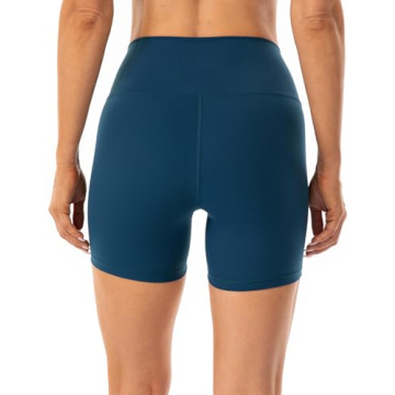 Lavento Women's Soft Biker Shorts 5 Inch - High Waisted