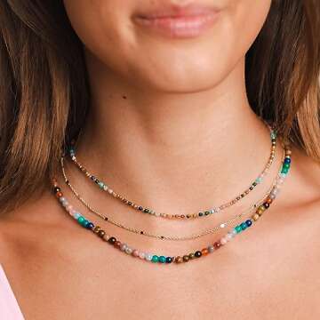 Lotus and Luna 4MM Energy Chakra Healing Necklace - Master Healer