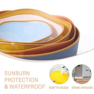 Balance Stepping Stones for Kids - romrex 5pcs Vibrant and Nature-Themed Balance Stones to Encourage Toddler Balance & Gross Motor Skills with Rubber Bottom and Embossed Surface