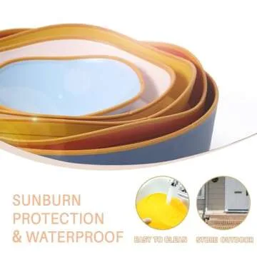 Balance Stepping Stones for Kids - romrex 5pcs Vibrant and Nature-Themed Balance Stones to Encourage Toddler Balance & Gross Motor Skills with Rubber Bottom and Embossed Surface