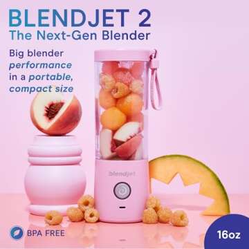 BlendJet Portable Blender - 16oz Cordless Smoothie Maker with USB-C Recharge