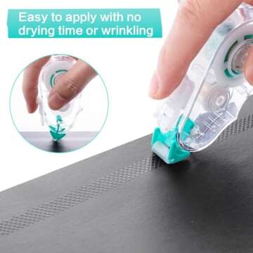 M&G 6 Pack Double Sided Tape Roller Set, Glue Tape with Roller Scrapbook Tape Supplies, Double-Sided Adhesive Tape Runner for Craft School Scrapbooking Home Office (0.24 Inchx 26.25 FT)