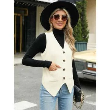 Versatile Rapbin Sleeveless Sweater Vest for Women