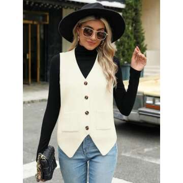 Versatile Rapbin Sleeveless Sweater Vest for Women