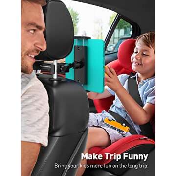 Tryone Tablet Holder for Car - Perfect Backseat Mount for Kids' Entertainment