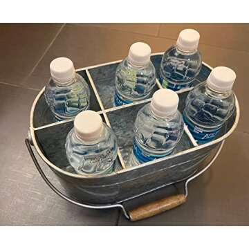 Hosley 13" Long Galvanized Planter Rack for Floral Arrangements