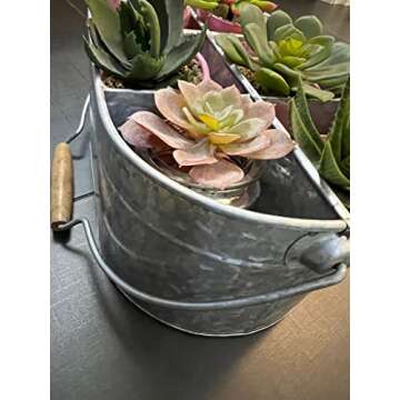 Hosley 13" Long Galvanized Planter Rack for Floral Arrangements