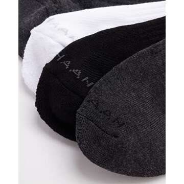 Cole Haan Men's Athletic Socks - Performance Cushion Quarter Cut Ankle Socks (6 Pack), Size 7-12, Assorted