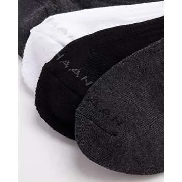 Cole Haan Men's Athletic Socks - Performance Cushion Quarter Cut Ankle Socks (6 Pack), Size 7-12, Assorted