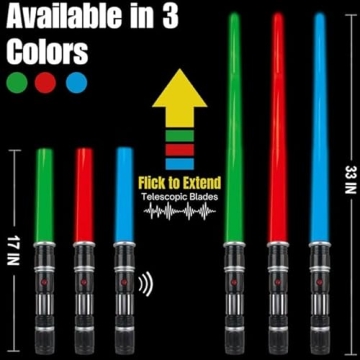 12 Pack LED Light Up Sabers - Motion-Sensitive Fun