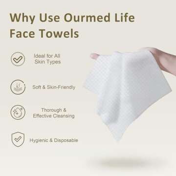 Ourmed Life Disposable Face Towel | Lint-Free Biodegradable Clean Towels | Dry Makeup Remover Wipes ...