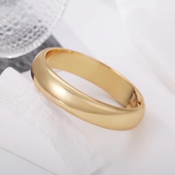 Elegant GREICHFAN Gold Chunky Bangle Bracelet for Women