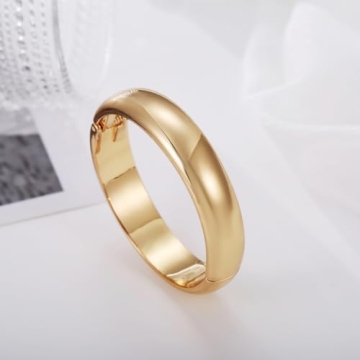 Elegant GREICHFAN Gold Chunky Bangle Bracelet for Women