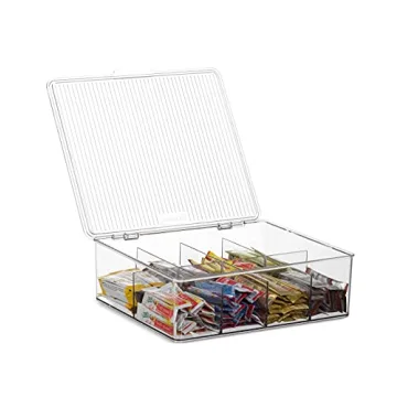 Seseno Large Stackable Plastic Tea Bag Organizer