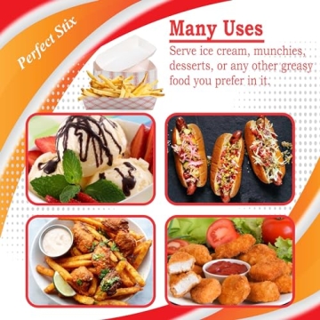 Durable 7" Paper Hot Dog Trays - 50 Pack for Events