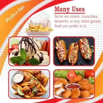 Durable 7" Paper Hot Dog Trays - 50 Pack for Events