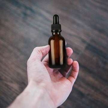 Eye Dropper Bottle, Hoa Kinh 48 Pack 1 oz 30ml Amber Glass Dropper Bottle with Droppers, 2 Funnels for Essential Oils, Perfumes (Brown, 1oz)