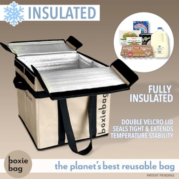 Boxiebag 3-Pack Insulated Collapsible Grocery Bags