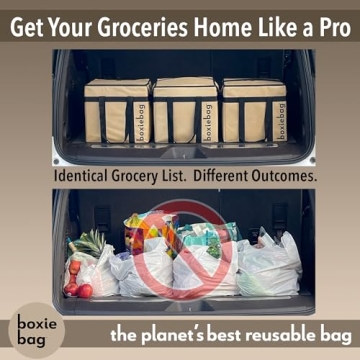 Boxiebag 3-Pack Insulated Collapsible Grocery Bags