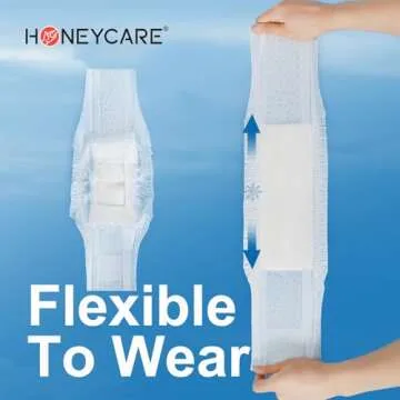 HONEY CARE All-Absorb A25 Male Dog Wrap, 50 Count, Medium, White