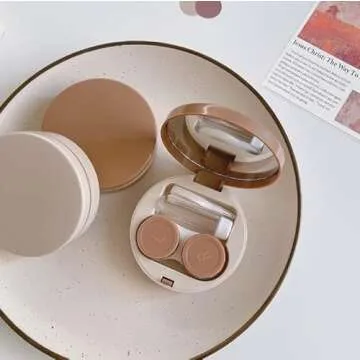 Duehut HLLMX Contact Lens Case Stylish Compact Travel Holder