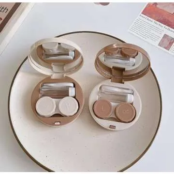 Duehut HLLMX Contact Lens Case Stylish Compact Travel Holder