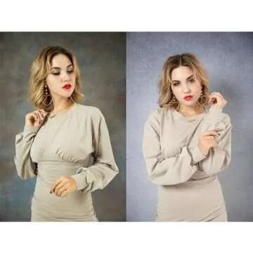 Kate 5x6.5ft(1.5x2m) Dark Grey Collapsible Backdrop Texture Folding Double Sided Pop up Backdrops for Photoshoot, Home Video Conference