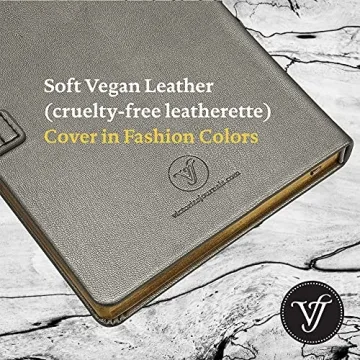 Heart Shaped Lock Journal, Lock Diary for Girls with Key, Vegan Leather Cover, Cute Locking Secret Notebook for Teens, 5.3x7.3",320p Victoria's Journals Secret Diary, College-ruled (Pewter)