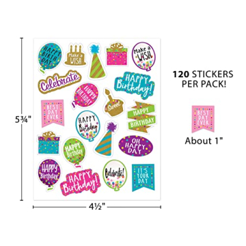 Teacher Created Resources Confetti Happy Birthday Stickers
