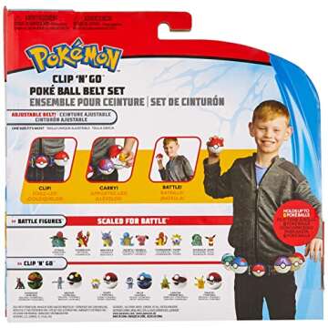 Pokemon Clip 'N' Go Poké Ball Belt Set, Wave 5 Ultra, Quick Ball, and 2-Inch Pikachu - Feat. Detail...