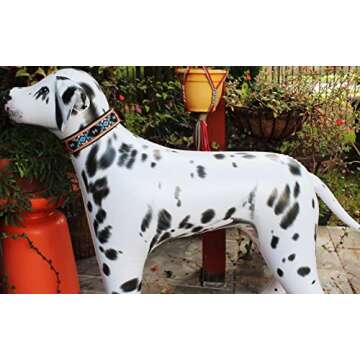 ProRider Small 13''- 17'' Made 100% Cow Leather Hand Tooled Puppy Dog Collar 6064TL