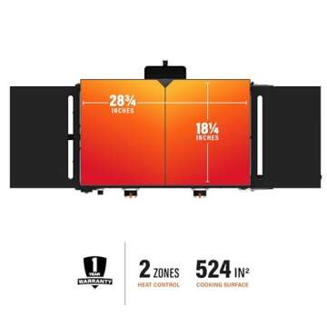 Blackstone Original 28 Inch Omnivore Griddle 2287 with Hood and Side Shelves, Flat Top Grill, Outdoor Griddle with Blackstone Accessories, Blackstone Griddle Seasoning, Wholesalehome Gloves and Cloth